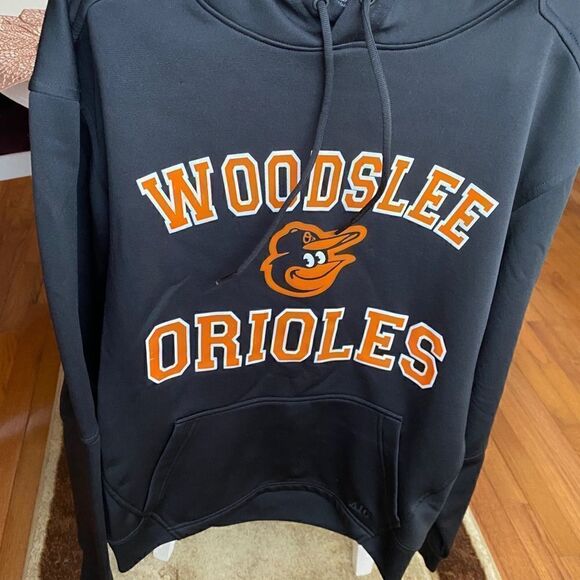Men Woodslee Orioles black hoodie size S - Picture 3 of 8